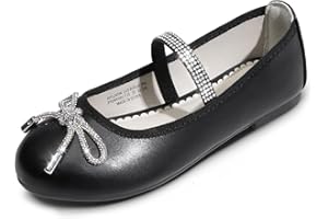 DREAM PAIRS Zapatos De Vestir para Niñas Bailarinas De Flores Sin Cordones para Fiestas, Bodas, Actuaciones, Graduaciones Y Bailes De Fin De Curso