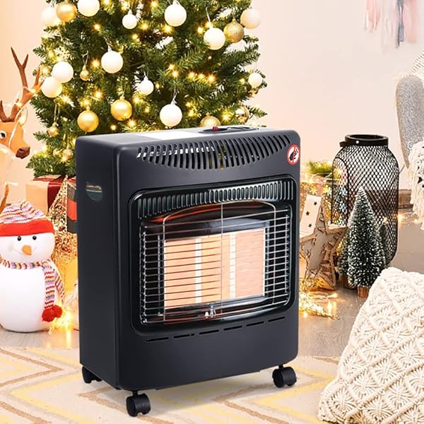 The Fellie Portable Calor Gas Heater, Indoor Outdoor Adjustable 4.2KW  Butane Cabinet Heater with Wheels, Hose and Regulator, Room Gas Heater for  Home Camping, 42x25.5x46cm, Black : Amazon.co.uk: Garden