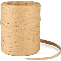 Bobine De Fil Raphia Naturel 2 Mm X 90 M - Corde Papier Torsadée Pour Emballage Cadeau, Déco, Crochet Et DIY - 10