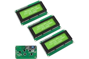 ALMOCN 3pcs IIC I2C TWI Serial LCD 2004 20x4 Pantalla Azul + IIC I2C Módulo Interfaz Adaptador para Raspberry Pi Arduino Uno (Verde)