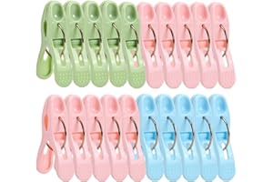 Shengxi 20 mollette per vestiti, mollette da bucato, mollette di alta qualità, in plastica, per stendibiancheria, mollette colorate, per stendibiancheria e filo