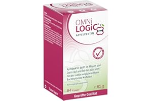 ‎OMNI LOGIC OMNi LOGiC APFELPEKTIN, 84 Kapseln, Ballaststoffe, Natürliches Apfelpektin: Quillt im Magen und Darm auf, Vegan, Glutenfrei, Lactosefrei