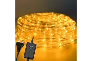 ‎SONNEWELT Sonnewelt 10M LED Lichterschlauch, 240 LEDs Mit Timer, Wasserfester Lichtschlauch Außen Warmweiß, Speicherfunktion für Innen Außen Party