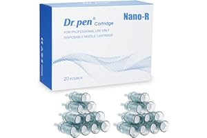 BESTAUTY Dr. pen Ultima M8/M7S - Cartridges Nano-R – 20 pezzi per cura della pelle, trattamento dell'acne e riduzione delle macchie – Autentiche cartucce Dr pen Ultima M8/M7S (20 pezzi, Nano-R per M8/M7S)