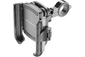 ‎INTERPHONE INTERPHONE SMCRAB24PRO - Universelle Smartphone-Halterung mit Vibrationsschutz PRO für Motorrad - Aluminium - 360 Grad schwenkbar für runde Lenker mit Durchmesser 16/30 mm