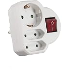 Greate 4-fach Steckdosenadapter Für Eurostecker – Mehrfachsteckdose Kabellos, Weiß