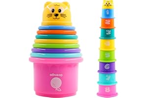 PHYLES Jouet Cubes Empilables bébés, Tasses à Empile, Gobelets Gigognes Jouets éducatifs Enfant Premier Age Jeux Educatif