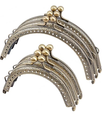 PH 6pcs 2 Tailles Fermoir De Sac Vintage Fermoir De Porte-Monnaie Cadre