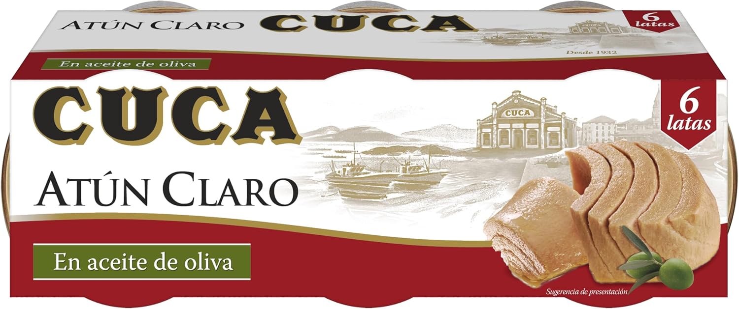 Cuca Atún claro en aceite de oliva, pack 6 x 65gr
