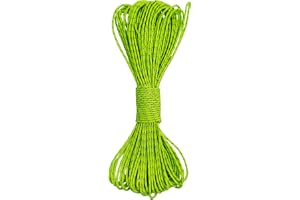 Dyneema Reflekterande rep – 2 mm 400 kg fraktur belastning – lämplig för tält, kitessurfing och annan 19,8 m (grön, 2 mm)
