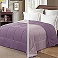 Exclusivo Mezcla 4.5 Tog Single Size Duvet All Seasons, Ultra Soft Reversible Coverless Duvet, Lightweight Down Alternative Comforter, 135x200 cm Dusty Lavender/Lilac Ash