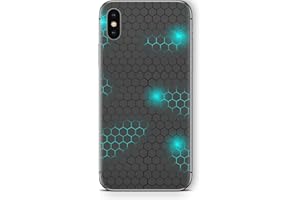 Skins4u Aufkleber Design Schutzfolie Skin Sticker kompatibel mit Apple iPhone X XS Exo small Blue