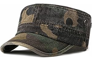 BABAHU Washed Cotton Military Caps Cadet Army Caps Unique Design