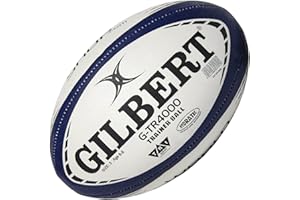 World Rugby Shop X Gilbert G-TR4000 Ballon de Rugby pour Adultes et Jeunes, Tailles 3, 4 et 5, Cousu à la Main, Triple épaisseur