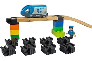 Briocks® - Lote de 10 adaptadores Duplo para tren de madera, compatible con BRIO, Thomas, Lillabo, IKEA, Melissa & Doug, Oxybul, Playtive y muchos otros