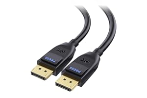 Cable Matters VESA Certified 54Gbps DisplayPort 2.1 Cable 3m, DP54 Cable with, 8K 165Hz, 4K 500Hz in Black with FreeSync, G-SYNC and HDR for Gaming Monitor, PC, RTX 4080/4090, RX 7900