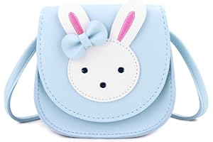 KEREDA Borsa a tracolla per bambini, grazioso coniglietto CrossBody Bag, in pelle PU, principessa, per bambini da 2 a 10 anni