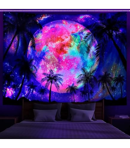 Tentures Murales Galaxie - Tissu Polyester - Motif Espace, Étoiles - Tailles 150x130 Cm à 230x180 Cm - Décoration Chambre, Salon - 3