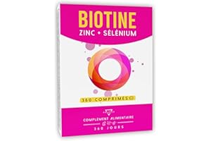 BALANCE NUTRITION BIOTINE CHEVEUX - 360 COMPRIMÉS (12 mois) | Complement Alimentaire | Pousse Cheveux, avec Biotine, Zinc, Sélénium | Vitamine2, Bien-être des cheveux, de la peau et des ongles