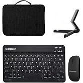 Microcase Samsung Galaxy Tab A11 Plus 11 inch Tablet Uyumlu &Ccedil;anta+T&uuml;rk&ccedil;e Bluetooth Klavye+Mouse+Tablet Standı-Siyah AL8128
