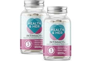 HEALTH AND HER Health & Her Intimacy+ Multi-Nutrient Support for Women - Women's Desire Supplement with Maca Root, Tribulus Terrestris and Sea Buckthorn - 2 Month Supply - 120 Vegan Tablets