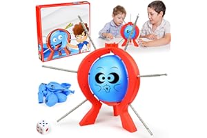 COLEESON Balloon Burst Game - Balloon Brawlers Game, Tricky Popping Interactive Game for Parent-Child Game Desktop Toy, Boomboom Pop Game Family Gathering Game (B)