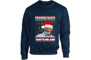 GENERIC Praising Santa For doing his job Keane Roy Christmas Jumper Xmas Funny Jokes Humour Football lovers Man United Gifts Unisex kids adults Sweatshirt