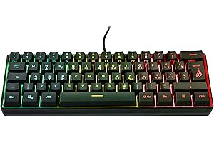 SureFire Kingpin X1 60% Gaming Tastiera Italian, Gaming Multimedia Keyboard Piccola e Mobile, Tastiera RGB con illuminazione, 25 tasti anti-ghosting, layout italiano QWERTY