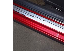 EAGLEG Auto Edelstahl Einstiegsleisten Für Mazda 6 2015-2019 Tuning Zubehör 4 STÜCKE Auto Scuff Plate Türschwelle Sill Aufkleber,Silver