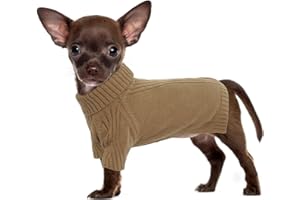 IECOii Hundepullover,Sweater für Hunde,Hundepullover für Kleine Mittelgroße große Hunde,Warmer Rollkragen Hunde Pullover,Winter Hundebekleidung for Katzen,Chihuahua,Französische Bulldogge,Labrador