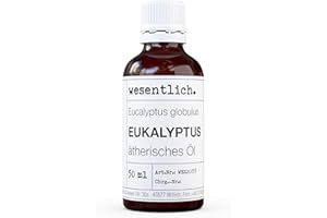 wesentlich. Olejek eukaliptusowy - olejek eteryczny - 100% naturalny (szklana butelka) - m.in. do lampy zapachowej i dyfuzora (50 ml)
