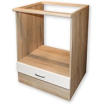 Meuble Chêne Sonoma Blanc Meuble Bas De Cuisine ANDY Stella Trading - Aspect Chêne Sonoma Et Blanc Mat - 50x90x60 Cm - Rangement Spacieux Meuble Bas ANDY Chêne Sonoma Blanc