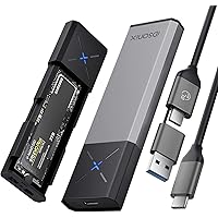 iDsonix Case SSD M.2 [NVMe&SATA], NVMe to USB 3.2 Gen2 10Gbps [Tool Free][Alluminio], Adattatore SSD M.2 NVMe con UASP&Trim, 