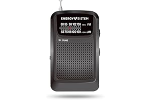 Energy Sistem Pocket Radio - Radio portatil Am/FM a Pilas con Salida minijack e indicador Visual de sintonización