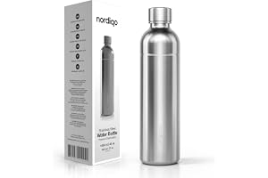 Nordiqo 1L Rostfri Flaska för Aarke Carbonator 3, SodaStream Duo, Terra