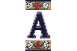 SCONOSCIUTO Numeri, lettere, piastrelle e cornici in metallo in filigrana, 7,5 cm x 3,5 cm, motivo floreale di ciliegio