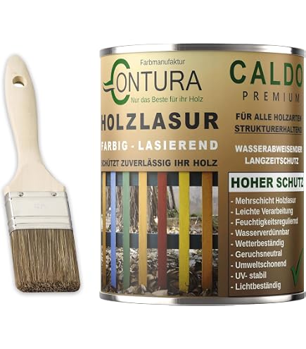 Holzdeckfarbe Bambus Holzlasur dunkelbraun 0,75 Liter fr Innen und Auen -  deckend, offenporig, hervorragender Wetterschutz : Amazon.de: Baumarkt