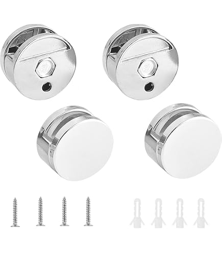 Lot De 8 Pinces à Verre MOOCHE – 2,2 Cm, Alliage De Zinc, Pour Miroir Et Verre De 5 à 8 Mm D'épaisseur