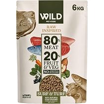 Wild Pet Food - Surf & Turf (6 kg) Dog Food Dry, Grain-Free and 80