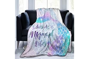 JIMGUMG Meerjungfrau Decke, Niedliche Meerjungfrau Schwanz Schuppen Fuzzy Soft Cozy Warm Sherpa Decke für Mädchen Frauen werfen(150 cm x 125 cm)