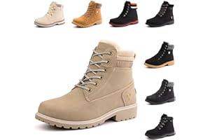 HITMARS Stivali da Neve Stivali Donna Scarponcini Invernali Snow Boots Stivaletti Scarpe da Neve Neri Marroni 36-43 EU