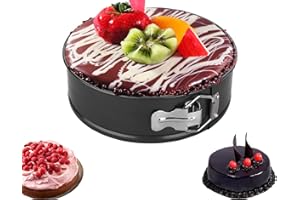 PAPA'S MALL 8 Inches Cake Tin 20cm Springform Cake Tins for Baking, Loose Base Cheesecake Tin Best for Layer Cakes, High-Temperature Resistant, Non-Stick