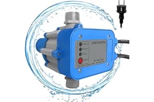 VA-Cerulean Wasserpumpe Druckschalter Automatik Pumpensteuerung 10bar Elektronischer Druckwächter Presscontrol Druckregler mit Kabel,Trockenlaufschutz für Gartenpumpe Hauswasserwerk (Type A)