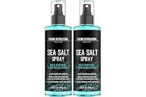 Viking Revolution Sea Salt Spray for Hair Men - 2 x 240ml Hair Texturizing with Kelp, Aloe Vera & Red Algae Extract - Surf Spray To Add Volume and Texture