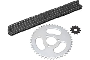 SPYMINNPOO Pignon Avant et Arrière, Chaîne de Pignon Avant et Arrière T8F de Rechange Haute Puissance T8F pour Karts Modifiés, VTT et Mini Motos