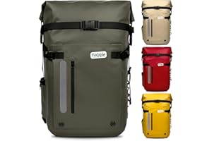 Ruqqle Zaino Impermeabile Multiuso, Waterproof Dry Bag 20/30/45L, con 3 Tasche Esterne, Borsa Impermeabile Comodo ideale per Viaggi Spiaggia Mare Barca Canoa Kayak Moto Trekking Campeggio Pesca