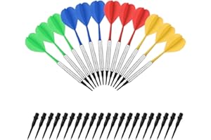 FUZVOL Soft Tip Darts,Plastic Soft Tip Darts for Soft Dartboards,Great Indoor Office Home Games for Kids and Adults (Red+Green)