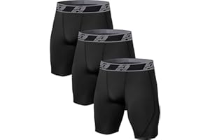 HOPLYNN 3/4 Pack Herren Kompressionsshorts Schnelltrocknendes Kompressionshose Laufhose Männer Fußball Radlerhose