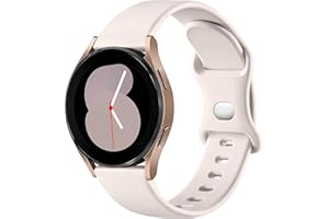 Mastten Silikonowy pasek kompatybilny z Samsung Galaxy Watch Active 2 40 mm, 44 mm, podwójny otwór 20 mm, sportowy pasek do zegarka Galaxy Watch 4/Watch 4 Classic/Watch3 41 mm/Watch 42 mm