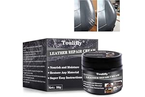 TOULIFLY Pâte Réparatrice Cuir, Renovateur Cuir, Kit Rénovation Cuir, Kits De Réparation En Cuir Noir Pour Canapés, Liquide Pour Cuir Pour Canapé En Cuir, Crème Réparatrice Cuir, Crème De Réparation Pour Cuir